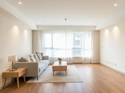 Apartment unit with laminate flooring