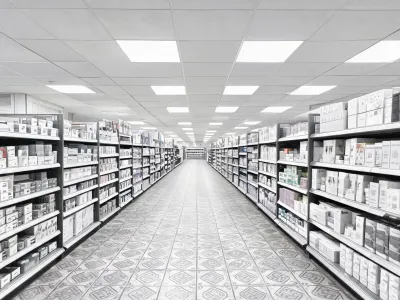 Retail store aisle flooring